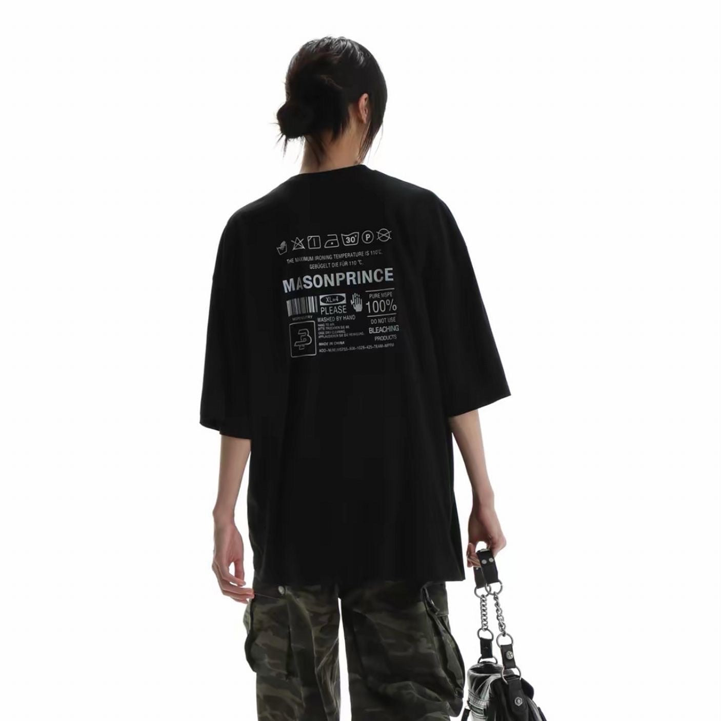 Masonprince Washtag Logo Oversized Tee Hype/Fashion/Streetwear/Couple/Unisex T-Shirt mason prince