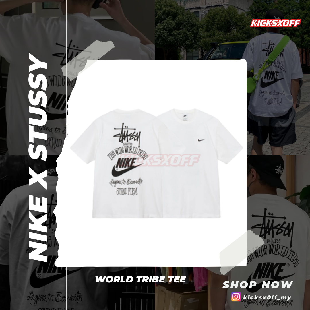 Nike x Stüssy The Wide World Tribe Tee White – Kicksxoff Nike x Stüssy The Wide World Tribe Tee White – Kicksxoff