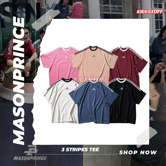Masonprince 3 Stripes Logo Oversized Tee