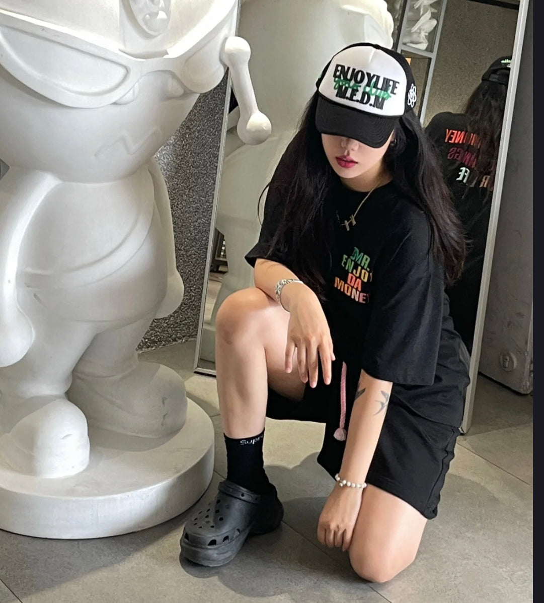 MEDM Rainbow Embroidery Tee