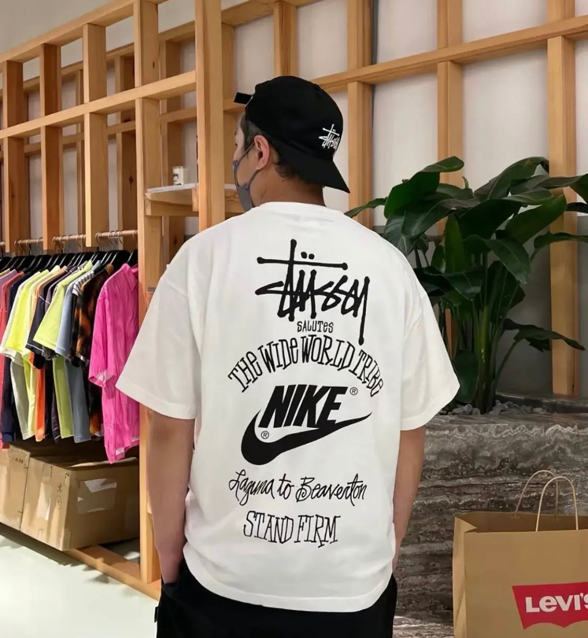Nike x Stüssy The Wide World Tribe Tee White