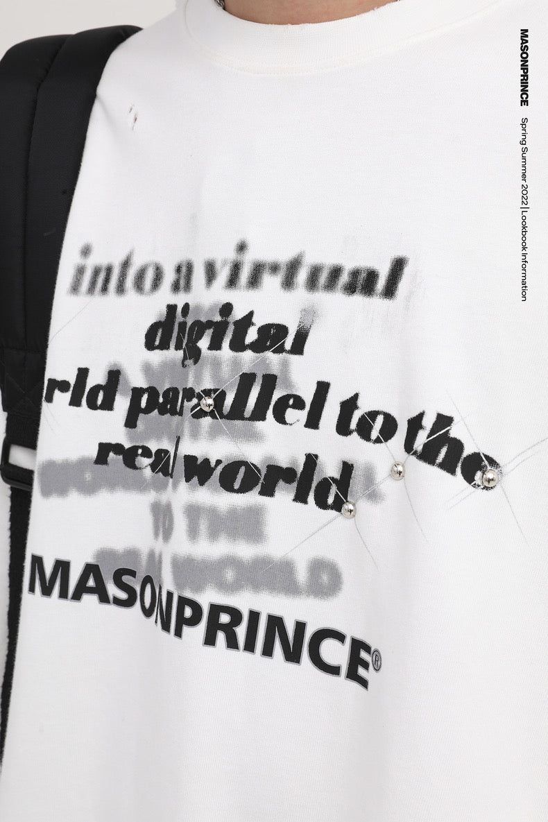 Masonprince Stacked Logo Diamond Oversized Tee