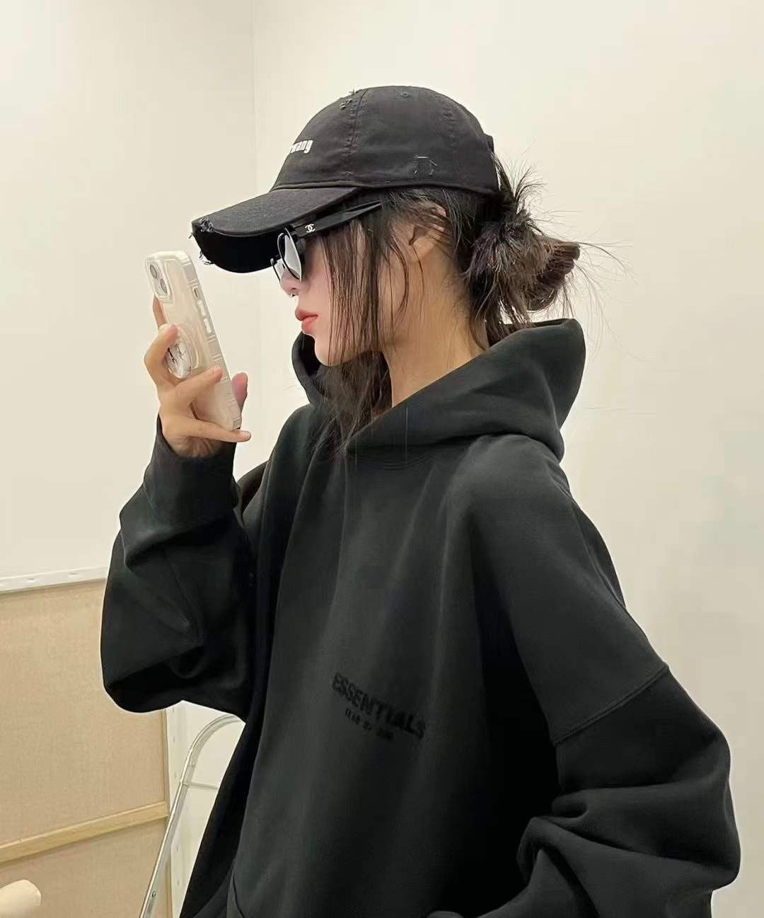 Essentials SS22 Fleece Logo Hoodie