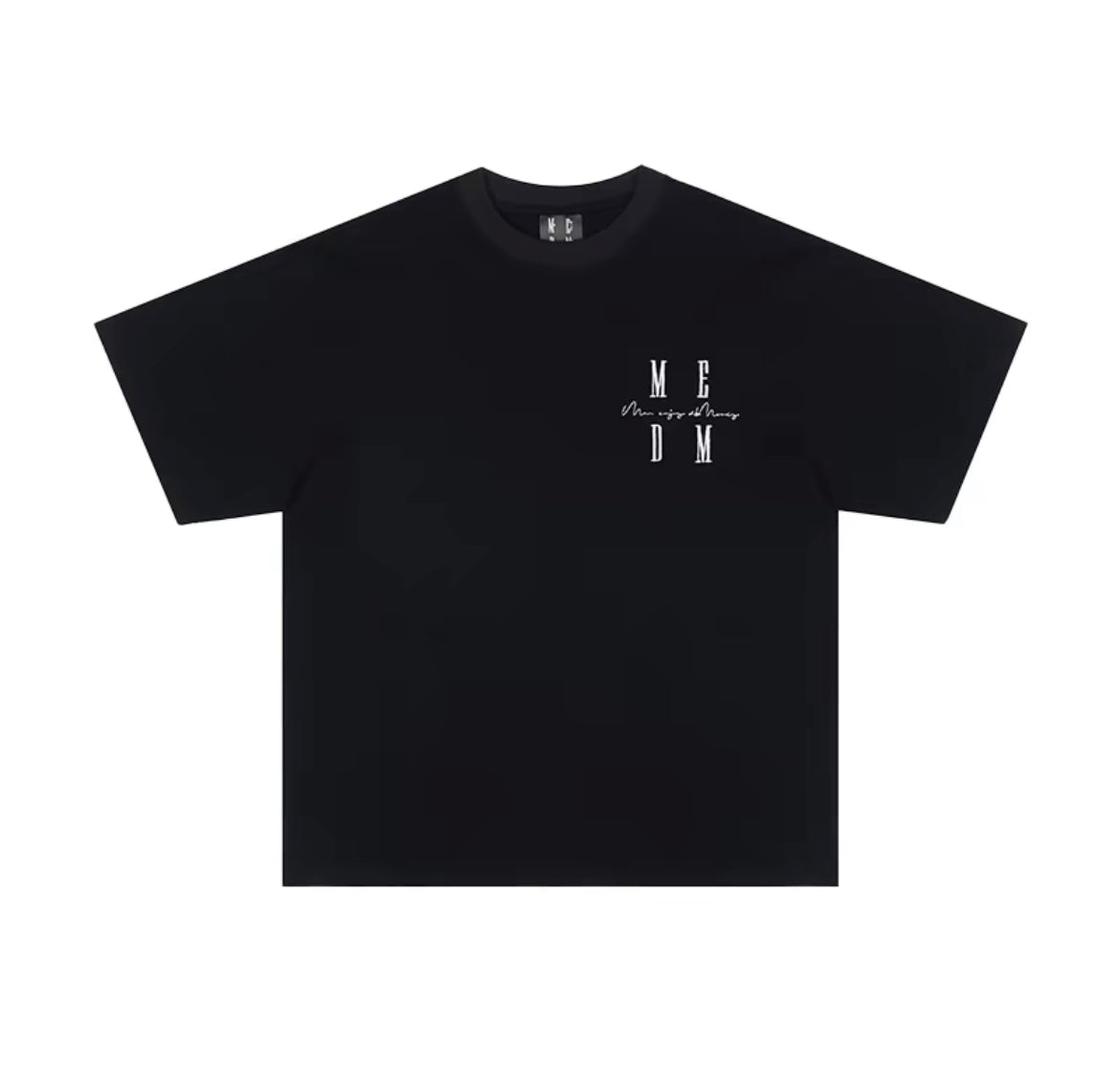 MEDM Basic Small Logo Embroidery Oversized Tee