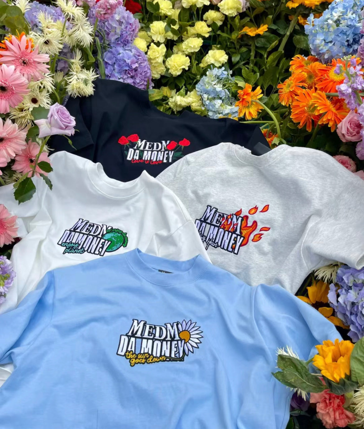 MEDM Embroidery Small World Oversized Tee Hype/Fashion/Streetwear/Couple/Unisex T-Shirt