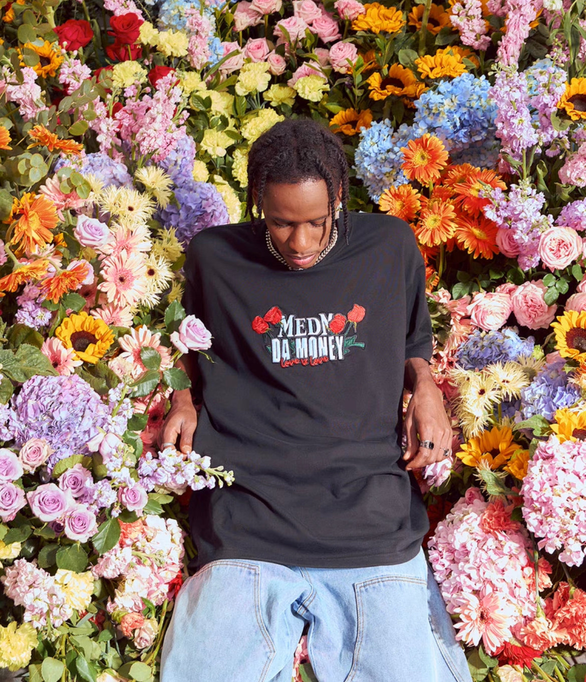 MEDM Embroidery Small World Oversized Tee Hype/Fashion/Streetwear/Couple/Unisex T-Shirt