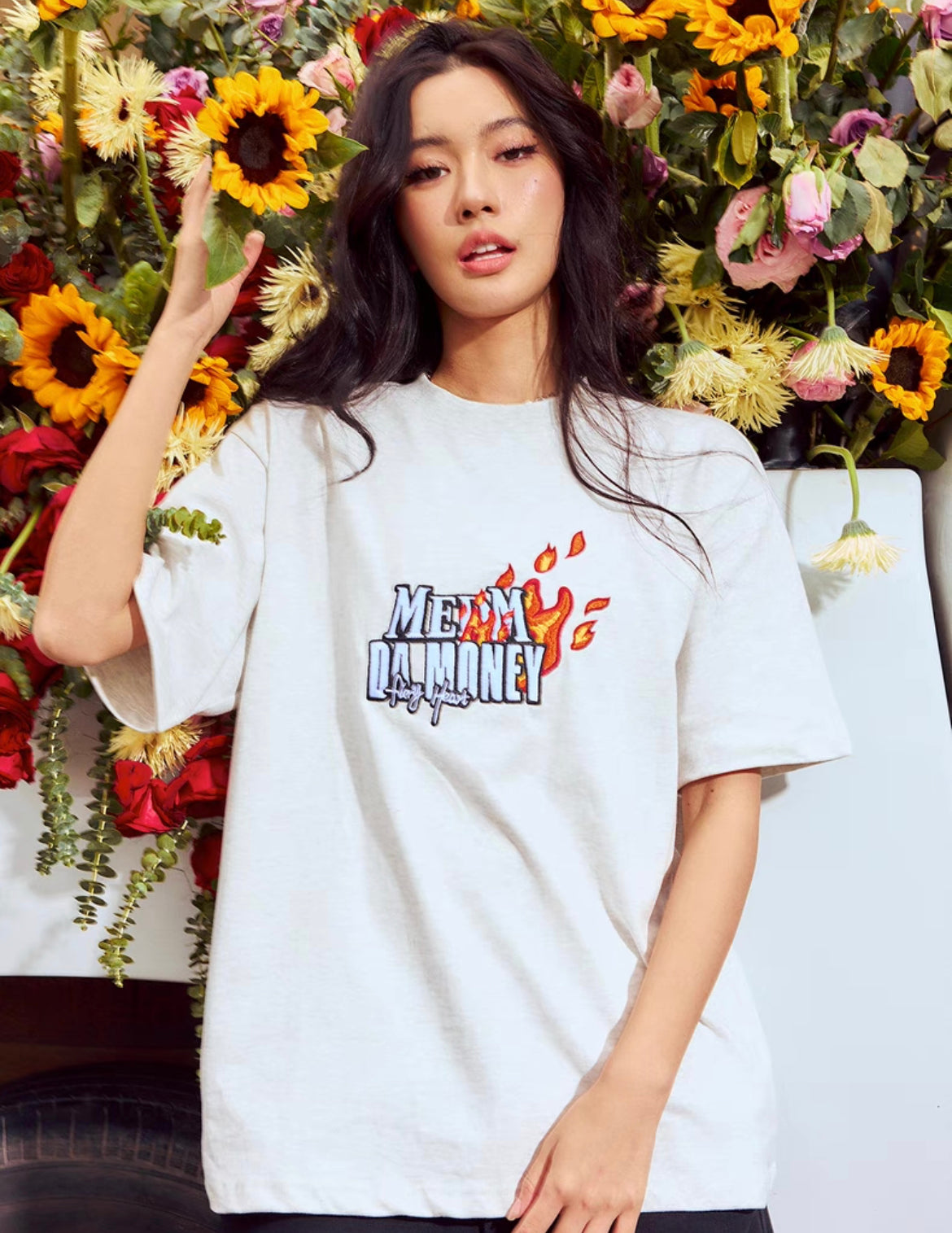 MEDM Embroidery Small World Oversized Tee Hype/Fashion/Streetwear/Couple/Unisex T-Shirt
