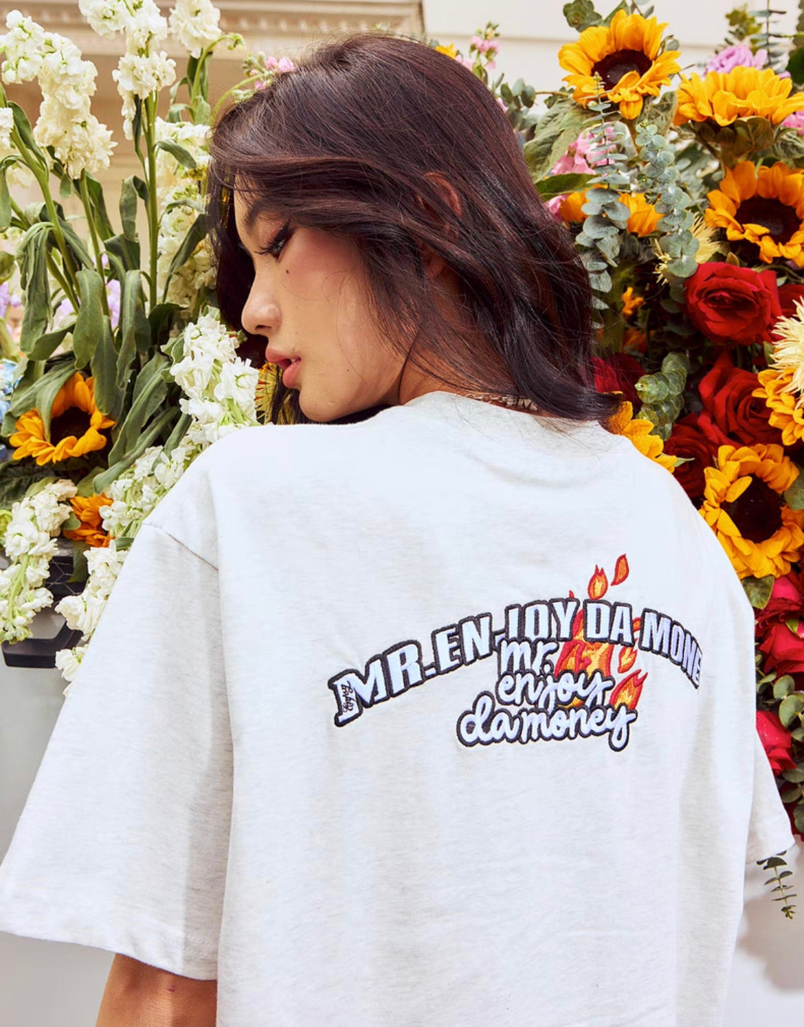 MEDM Embroidery Small World Oversized Tee Hype/Fashion/Streetwear/Couple/Unisex T-Shirt