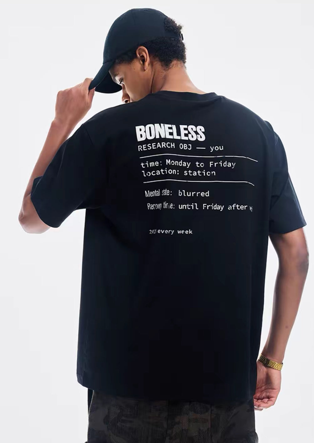 *NEW ARRIVAL* Boneless SS25 OBJ Logo Oversized Tee Hype/Fashion/Streetwear/Couple/Unisex T-Shirt