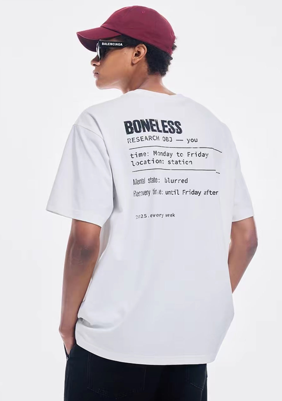 *NEW ARRIVAL* Boneless SS25 OBJ Logo Oversized Tee Hype/Fashion/Streetwear/Couple/Unisex T-Shirt