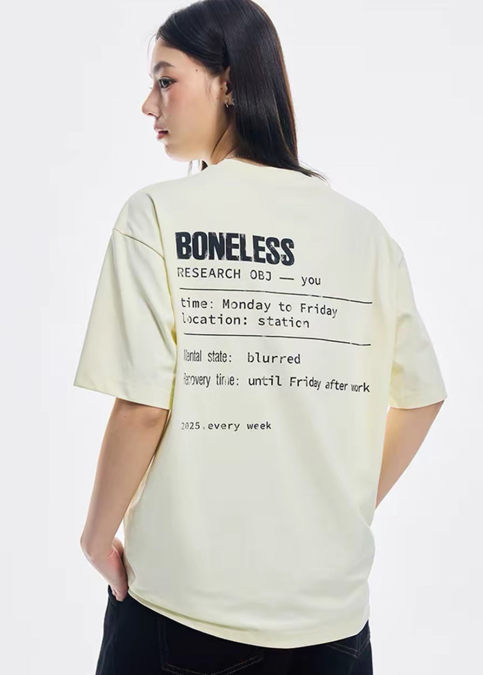 *NEW ARRIVAL* Boneless SS25 OBJ Logo Oversized Tee Hype/Fashion/Streetwear/Couple/Unisex T-Shirt