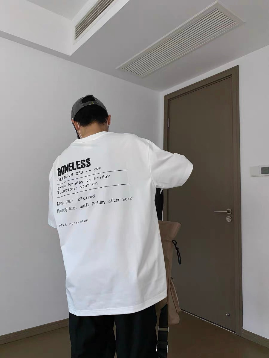 *NEW ARRIVAL* Boneless SS25 OBJ Logo Oversized Tee Hype/Fashion/Streetwear/Couple/Unisex T-Shirt