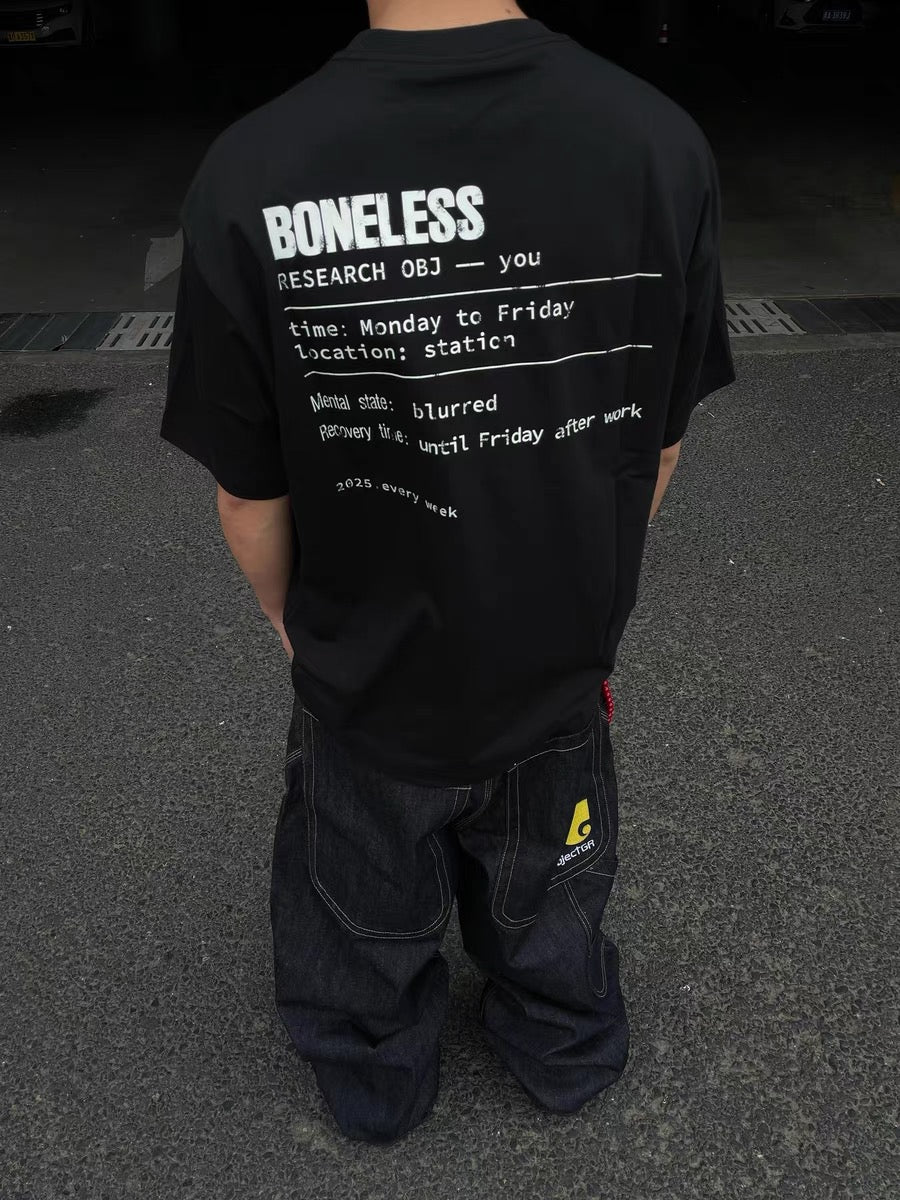 *NEW ARRIVAL* Boneless SS25 OBJ Logo Oversized Tee Hype/Fashion/Streetwear/Couple/Unisex T-Shirt