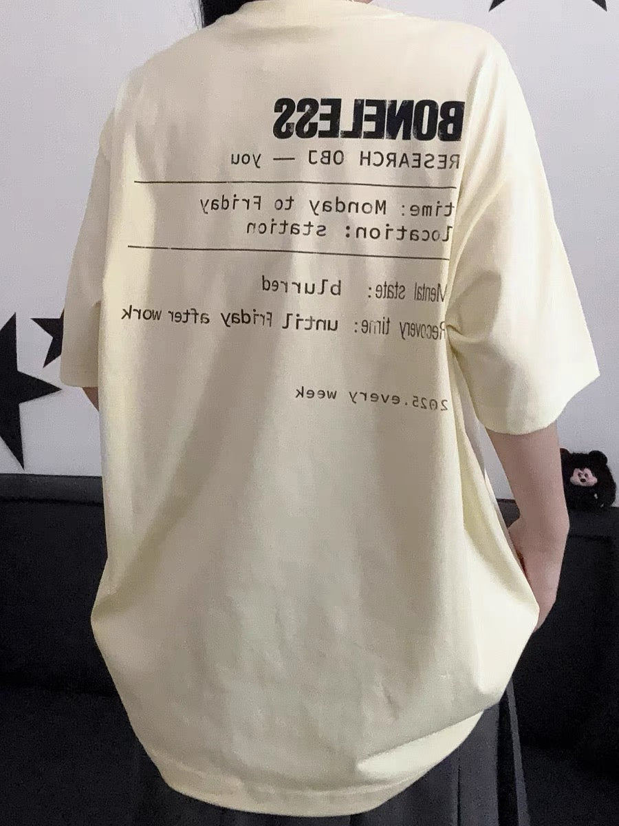 *NEW ARRIVAL* Boneless SS25 OBJ Logo Oversized Tee Hype/Fashion/Streetwear/Couple/Unisex T-Shirt