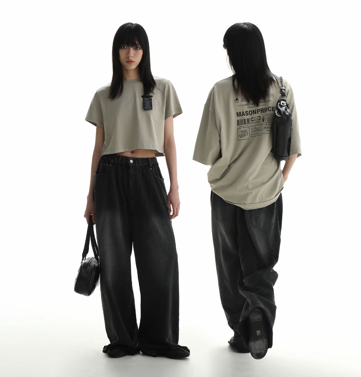 Masonprince Washtag Logo Oversized Tee Hype/Fashion/Streetwear/Couple/Unisex T-Shirt mason prince