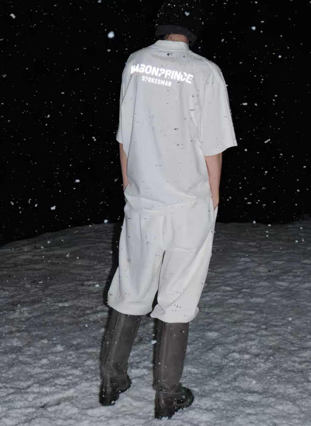 Masonprince 3M Reflective Small Logo Oversized Tee