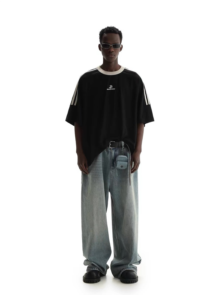 Masonprince 3 Stripes Logo Oversized Tee