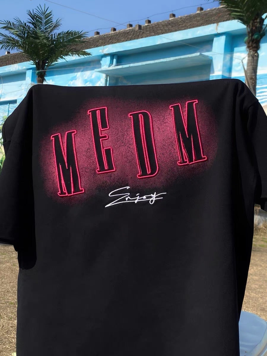 MEDM Neon Embroidery Tee