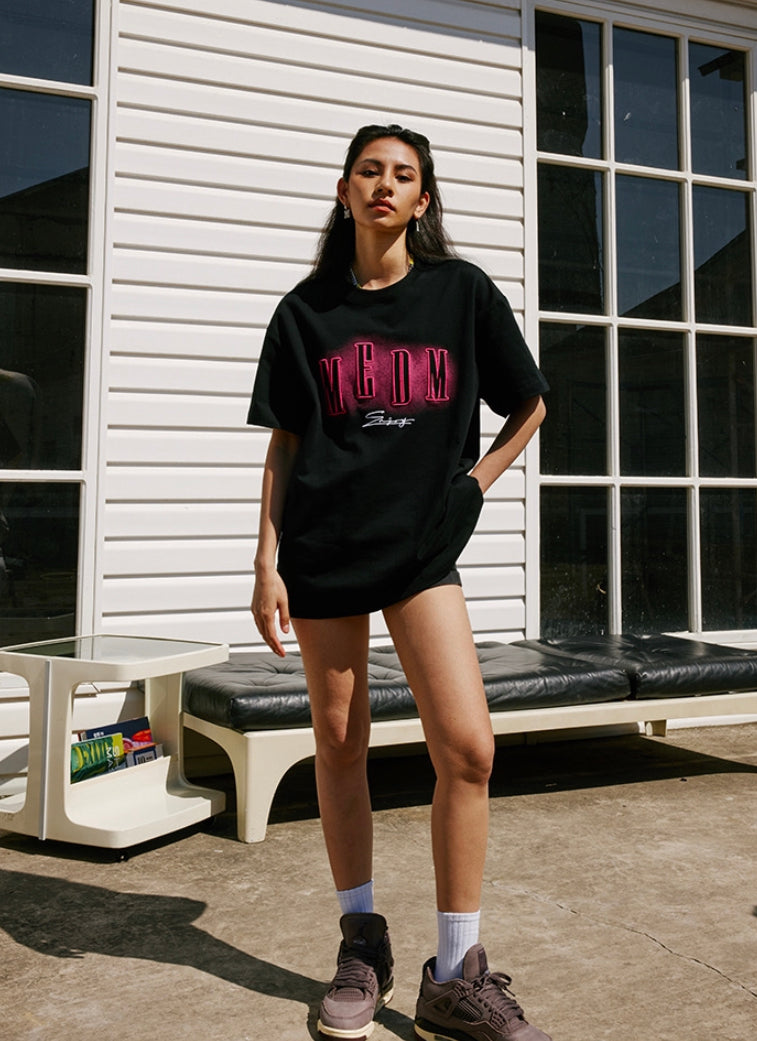 MEDM Neon Embroidery Tee
