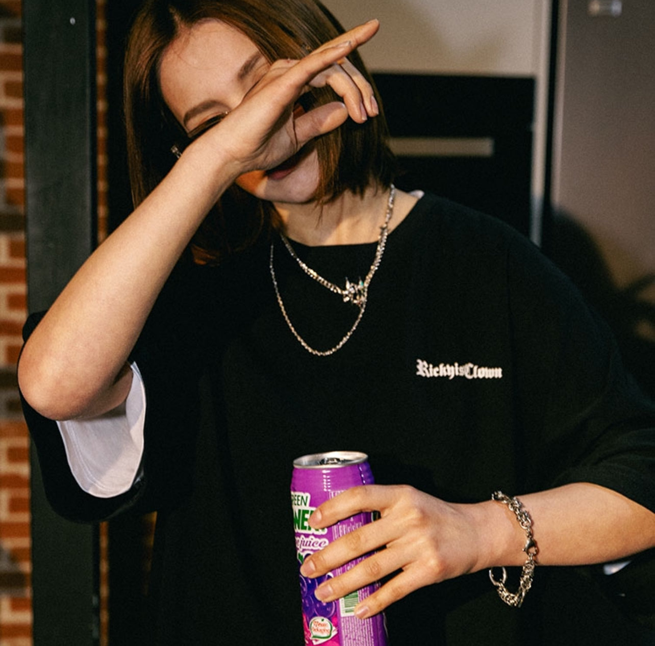 RickyisClown Basic Logo Oversized Tee