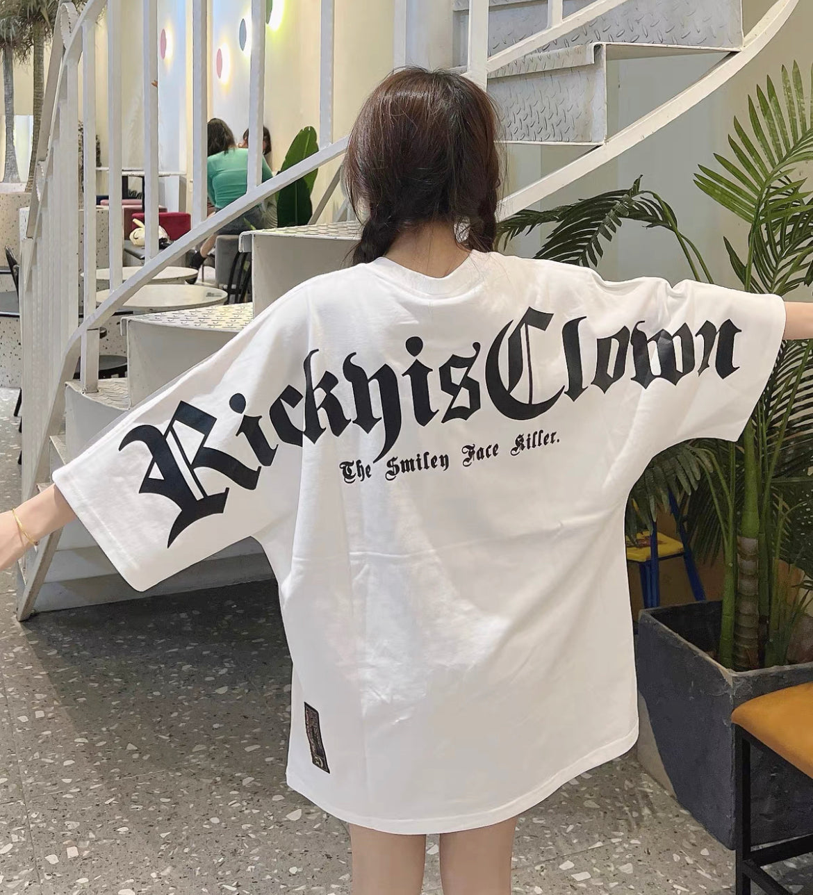RickyisClown Basic Logo Oversized Tee