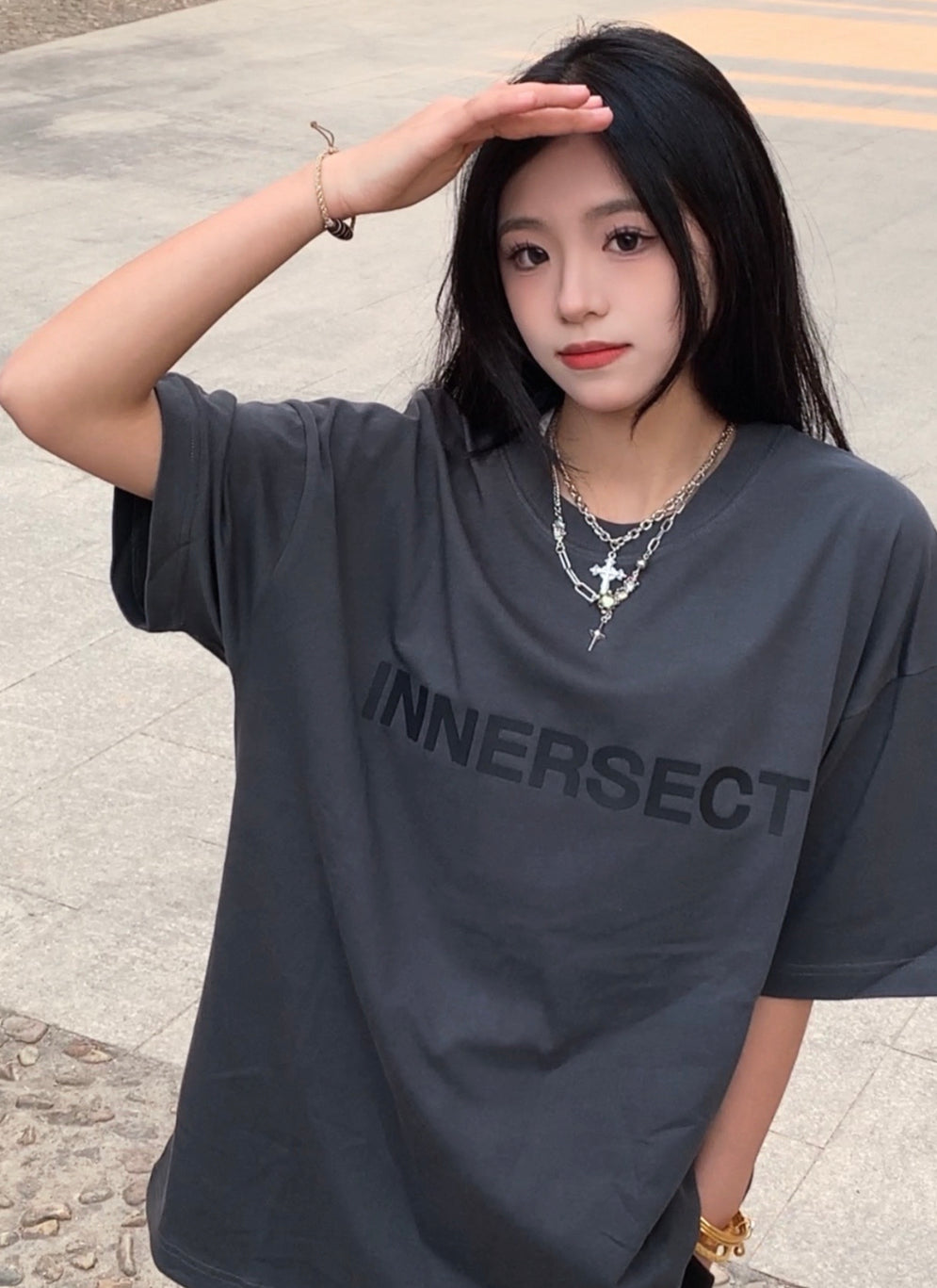 Innersect Logo. 3 Dot Oversized Tee