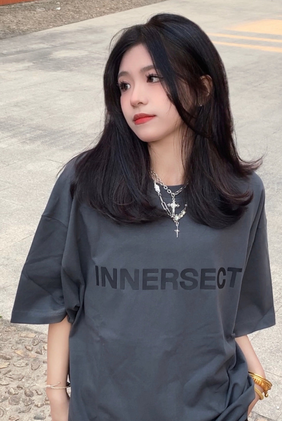 Innersect Logo. 3 Dot Oversized Tee