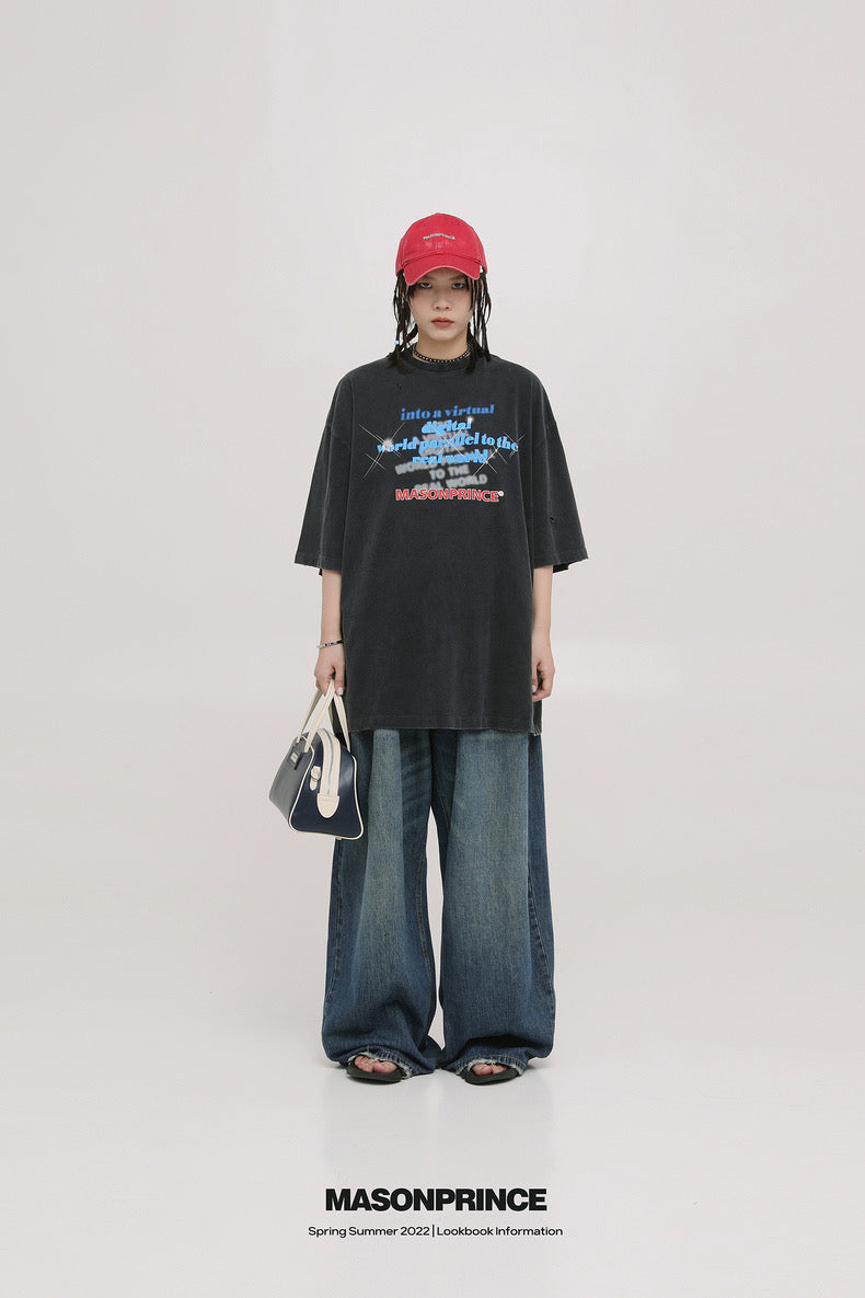 Masonprince Stacked Logo Diamond Oversized Tee