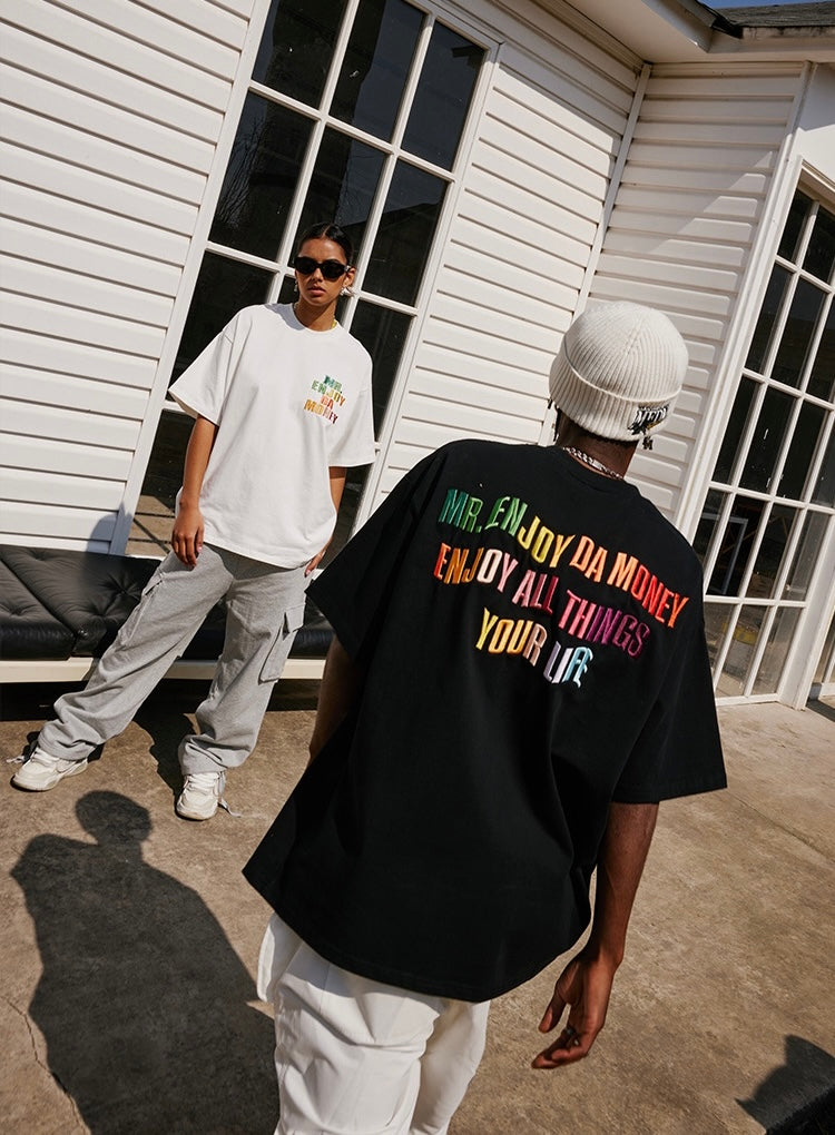 MEDM Rainbow Embroidery Tee