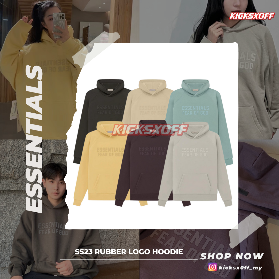 Essentials SS23 Rubber Logo Hoodie