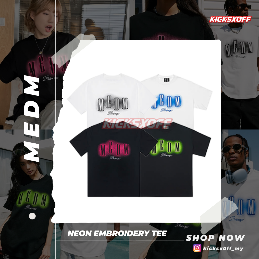 MEDM Neon Embroidery Tee