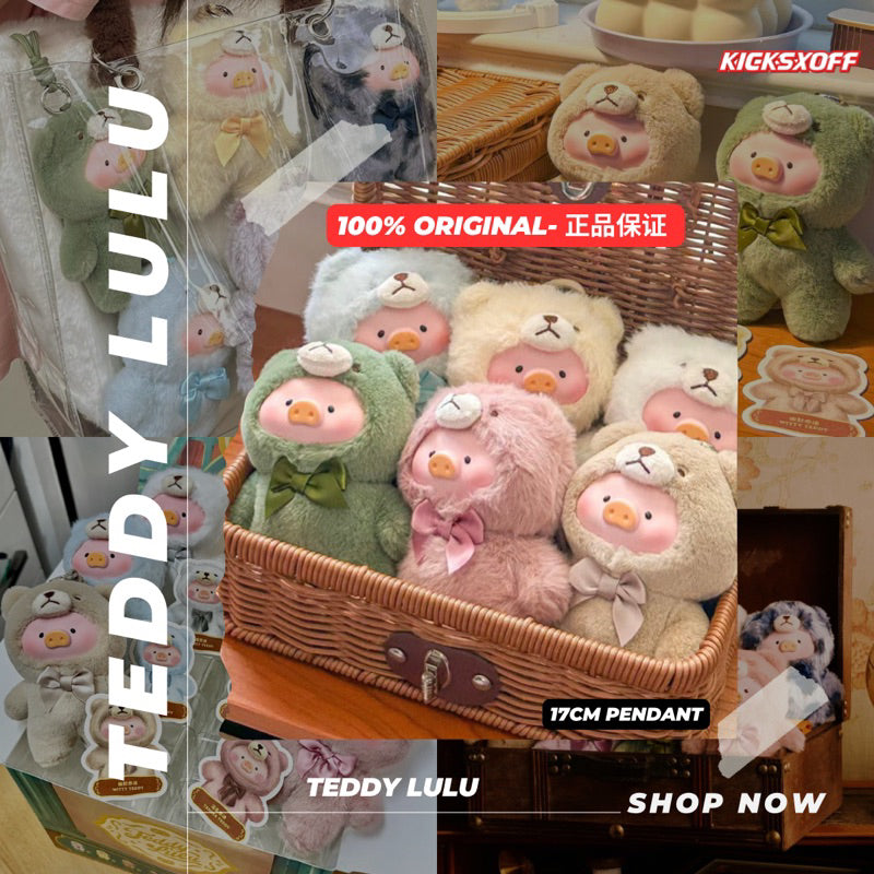 (Authentic & Ready Stock Teddy labubu Lulupig blind box Mystery Box lulu猪 盲盒