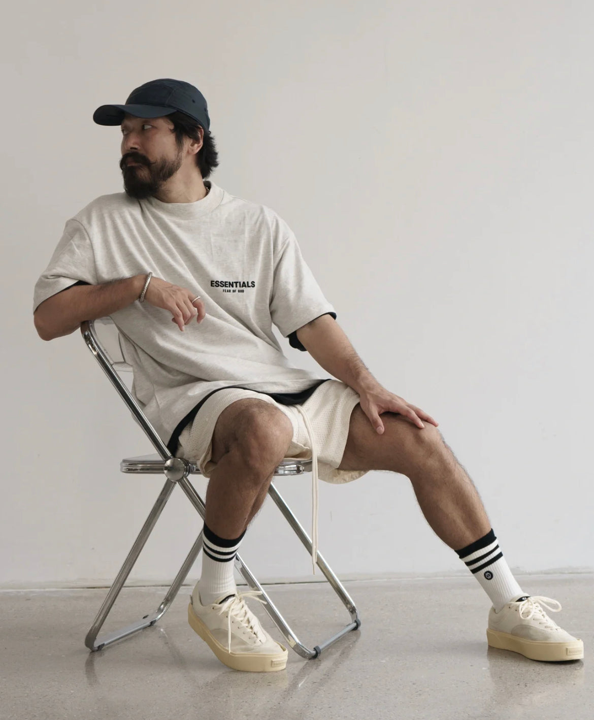 Fog Essentials SS22 oversized fleece logo tee front view