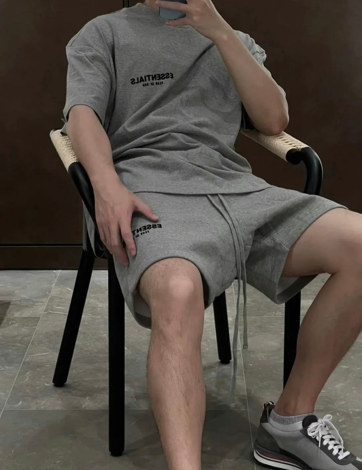 Essentials SS22 Fleece Logo Oversized Tee Men