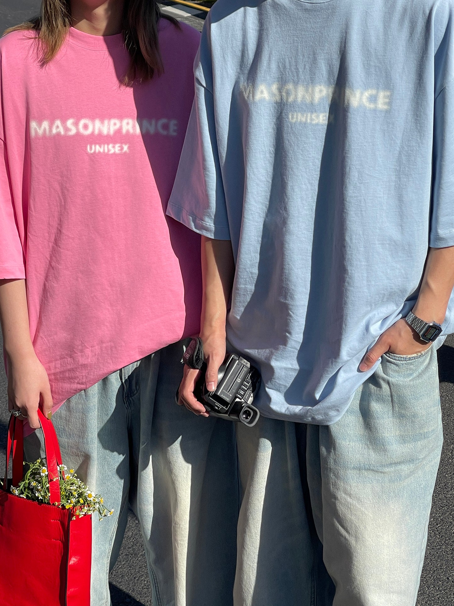 Masonprince Pastel Basic Logo Oversized Tee