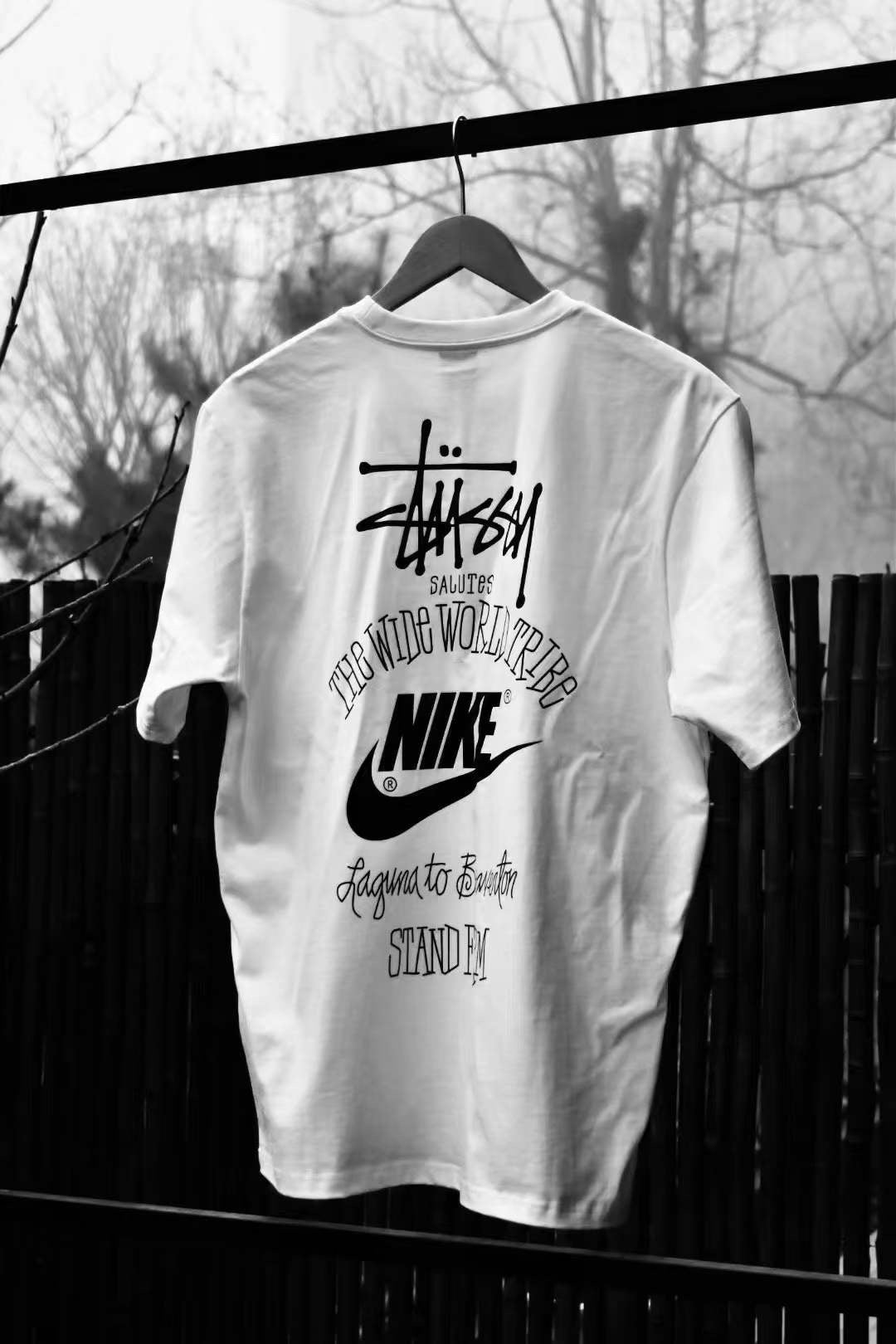 Nike x Stüssy The Wide World Tribe Tee White