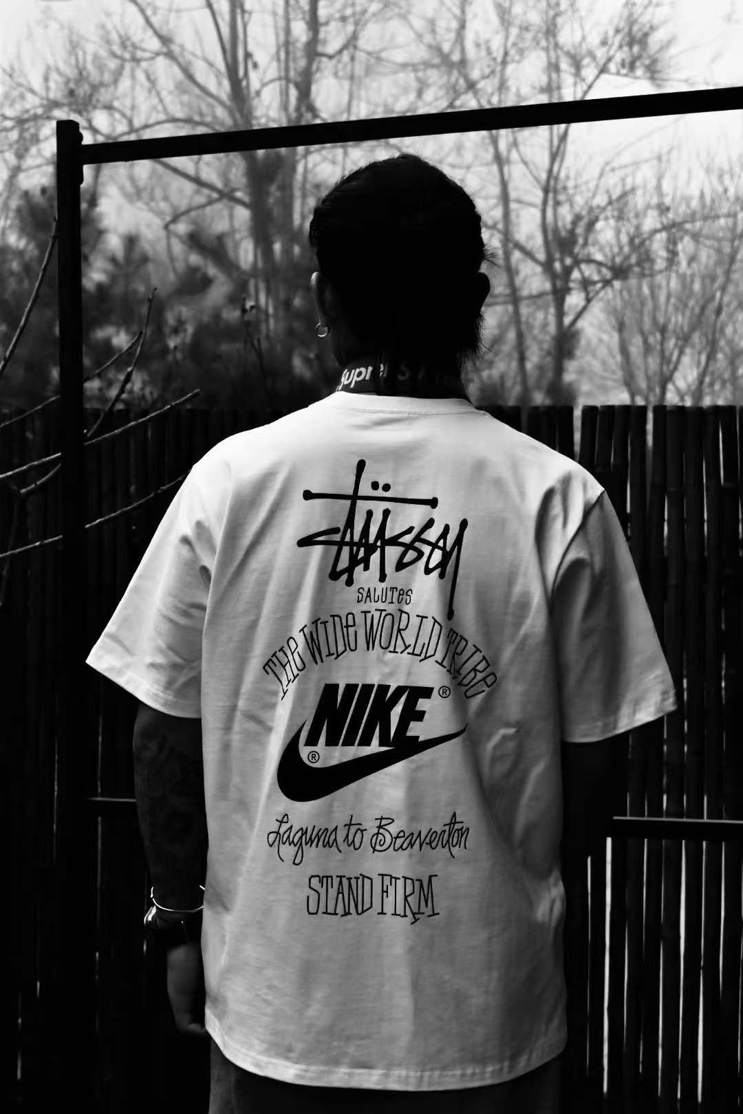 Nike x Stüssy The Wide World Tribe Tee White