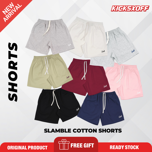 Slamble cotton Shorts/ Seluar / 潮牌短裤 / 短裤男 / Basketball shorts / 美式短裤