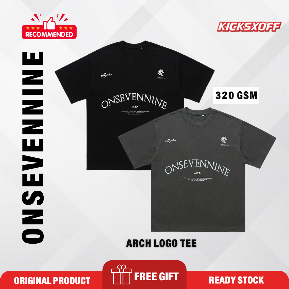 [READY STOCK] Onsevennine 179 320 GSM High Quality Oversized Tee Hype Fashion Streetwear Couple Unisex T-Shirt