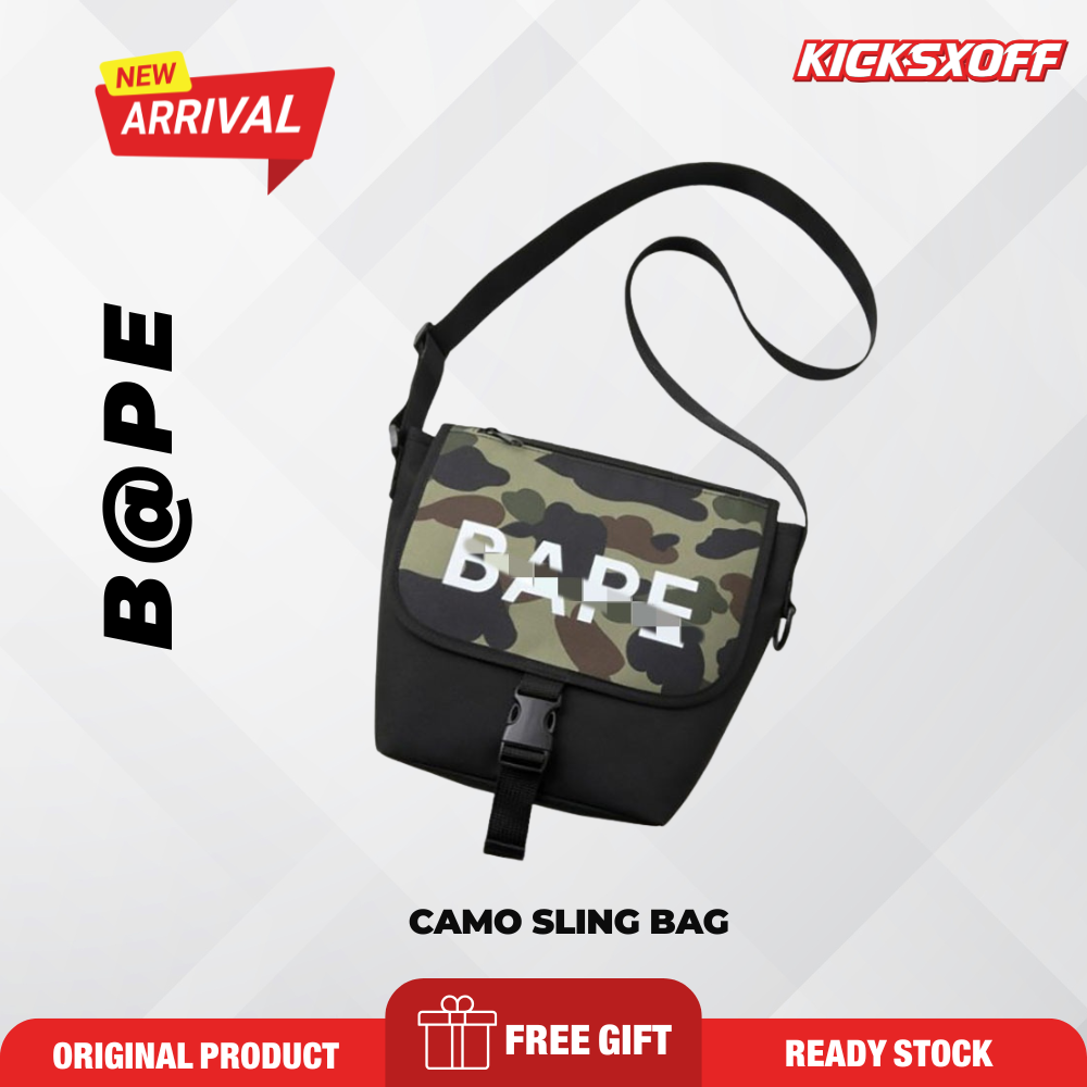 Bape Camo Sling bag Magazine Bag Unisex Travel Sports Bag Streetwear Hype
