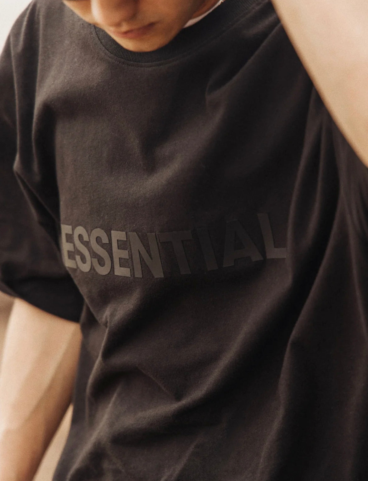 Copied - ESSENTIALS X FOG CEMENT APPLIQUÉ LOGO TEE factory - LARGE