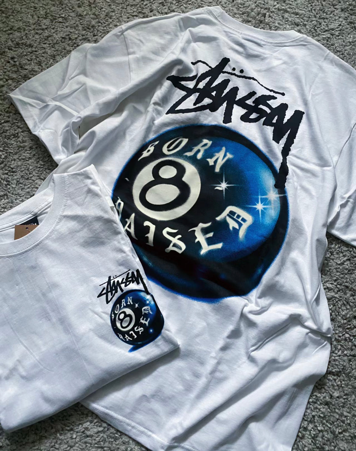 Stüssy x BORN x RAISED 8ball Tee