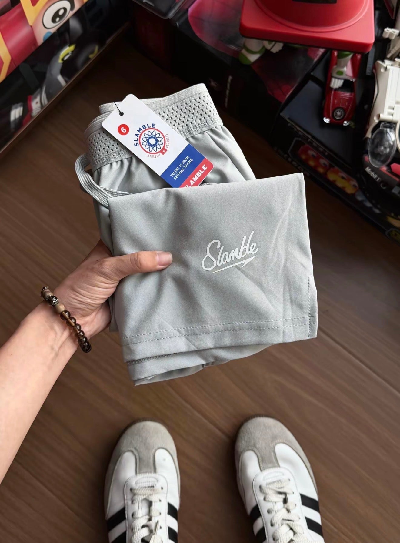 [Ready Stock] Slamble Sports Shorts Men Pickleball shorts Basketball Streetwear Casual Cotton Seluar Pendek 美式短裤 短裤