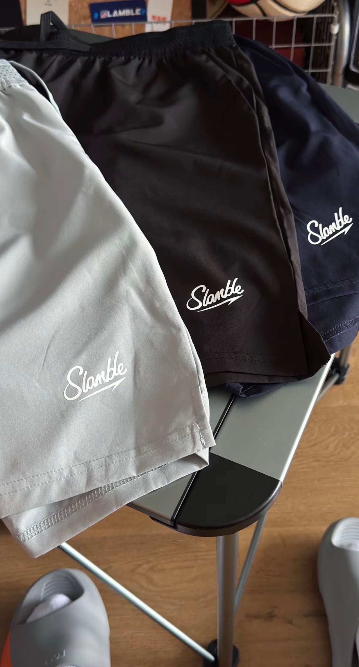 [Ready Stock] Slamble Sports Shorts Men Pickleball shorts Basketball Streetwear Casual Cotton Seluar Pendek 美式短裤 短裤