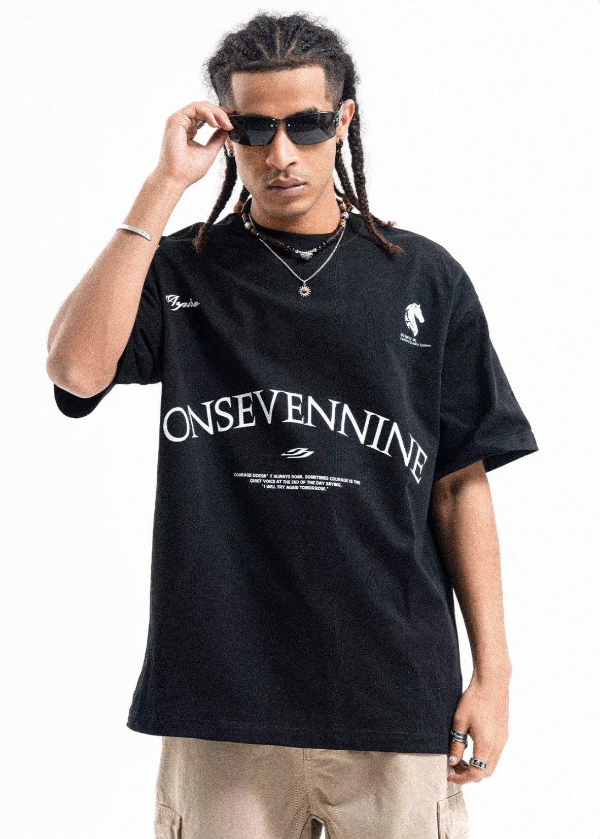 [READY STOCK] Onsevennine 179 320 GSM High Quality Oversized Tee Hype Fashion Streetwear Couple Unisex T-Shirt