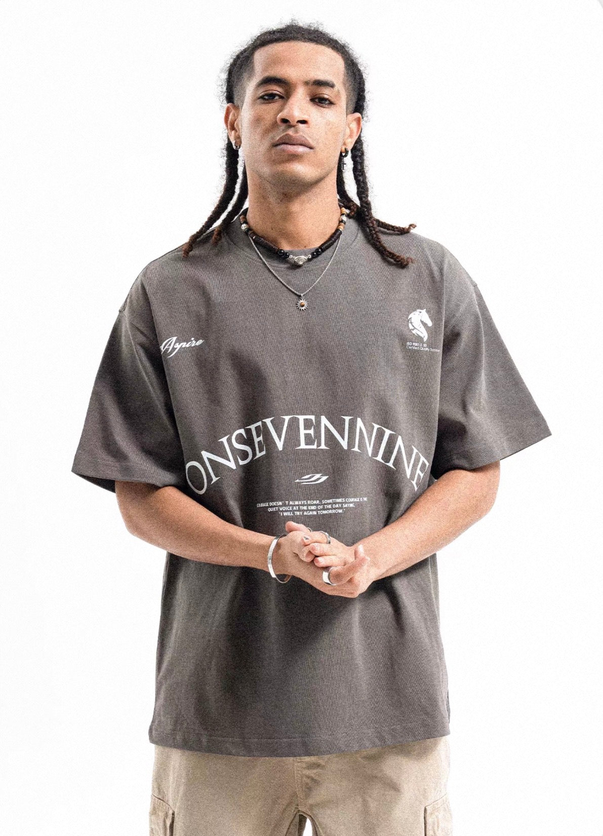 [READY STOCK] Onsevennine 179 320 GSM High Quality Oversized Tee Hype Fashion Streetwear Couple Unisex T-Shirt