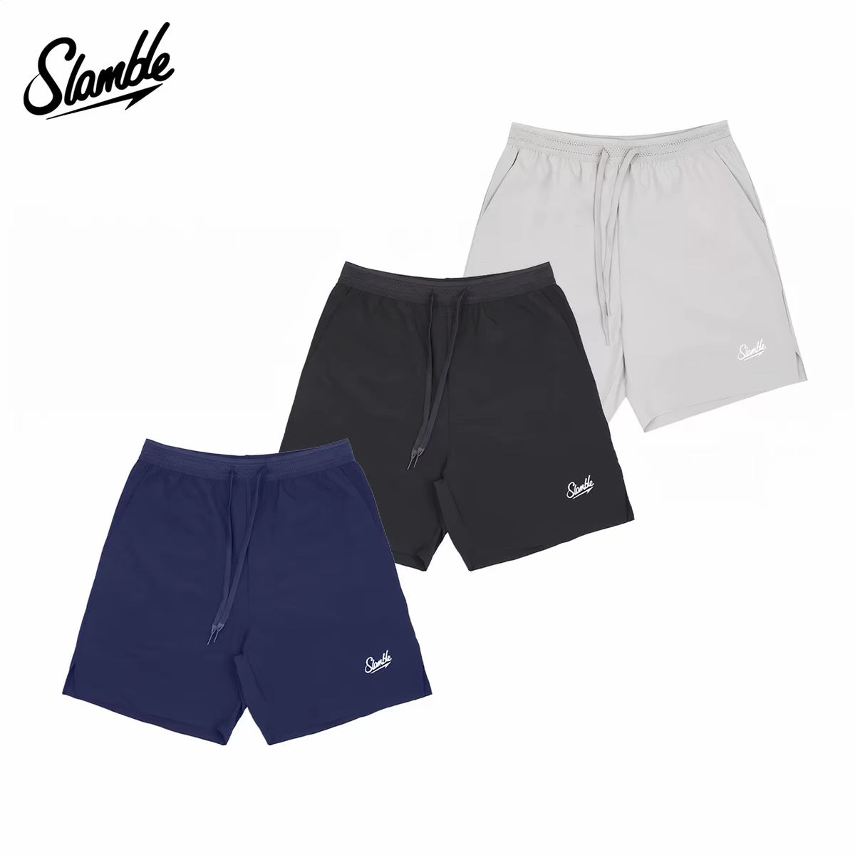 [Ready Stock] Slamble Sports Shorts Men Pickleball shorts Basketball Streetwear Casual Cotton Seluar Pendek 美式短裤 短裤