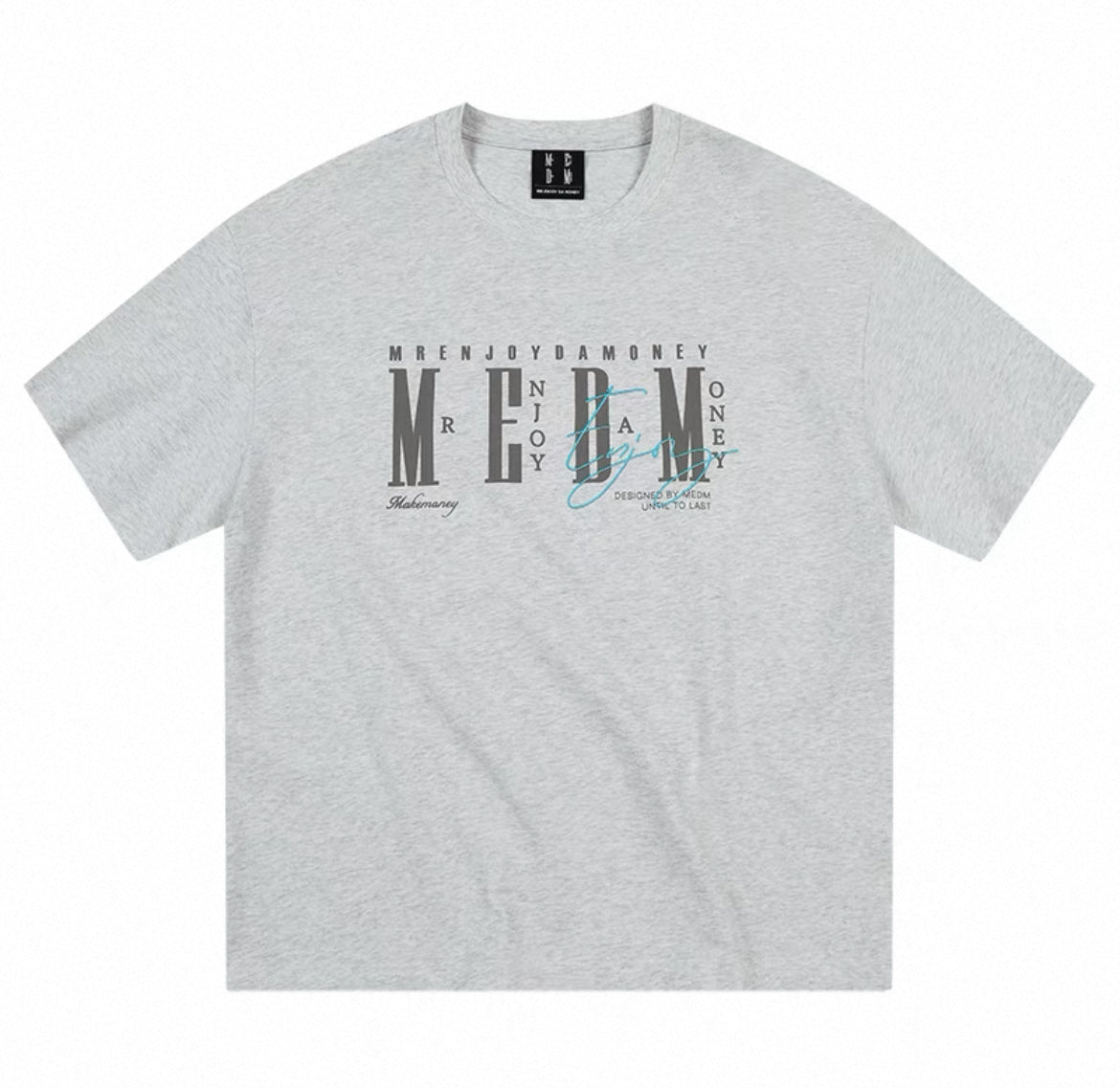 [READY STOCK] MEDM SS25 Oversized Embroidery Logo T-Shirt | Medm Streetwear Tee | Unisex Couple Fashion Top  | 潮牌短袖