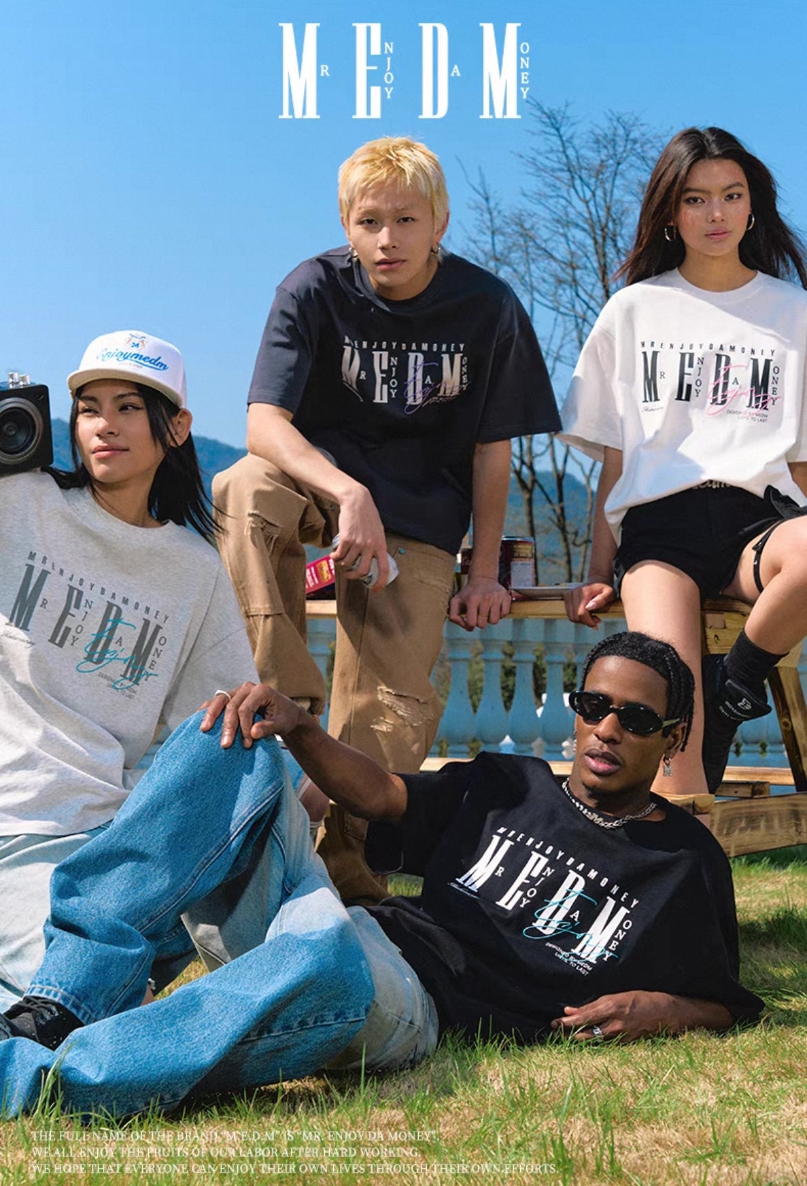[READY STOCK] MEDM SS25 Oversized Embroidery Logo T-Shirt | Medm Streetwear Tee | Unisex Couple Fashion Top  | 潮牌短袖