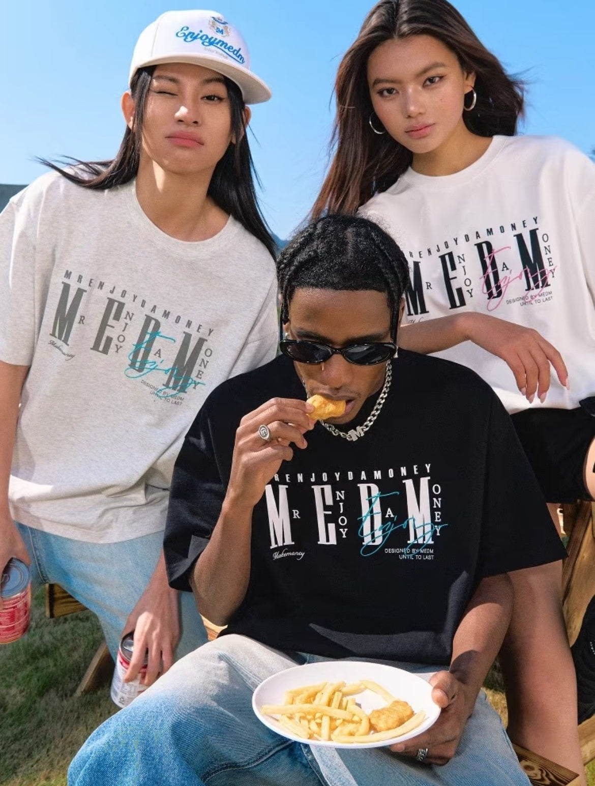 [READY STOCK] MEDM SS25 Oversized Embroidery Logo T-Shirt | Medm Streetwear Tee | Unisex Couple Fashion Top  | 潮牌短袖